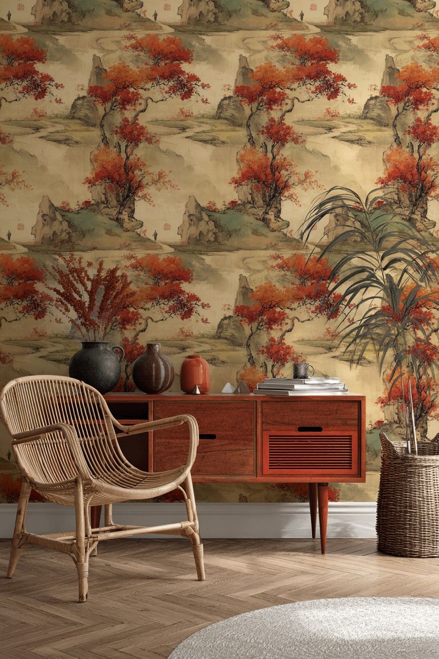 Oriental Landscape Wallpaper Asian Wall Mural