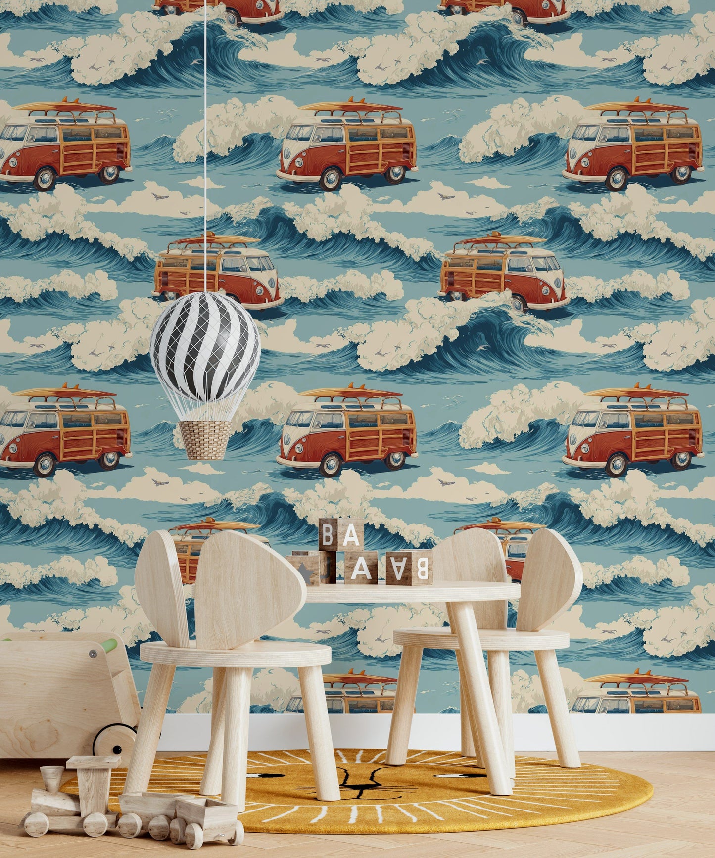 Surf Van Wallpaper Retro Wall Mural