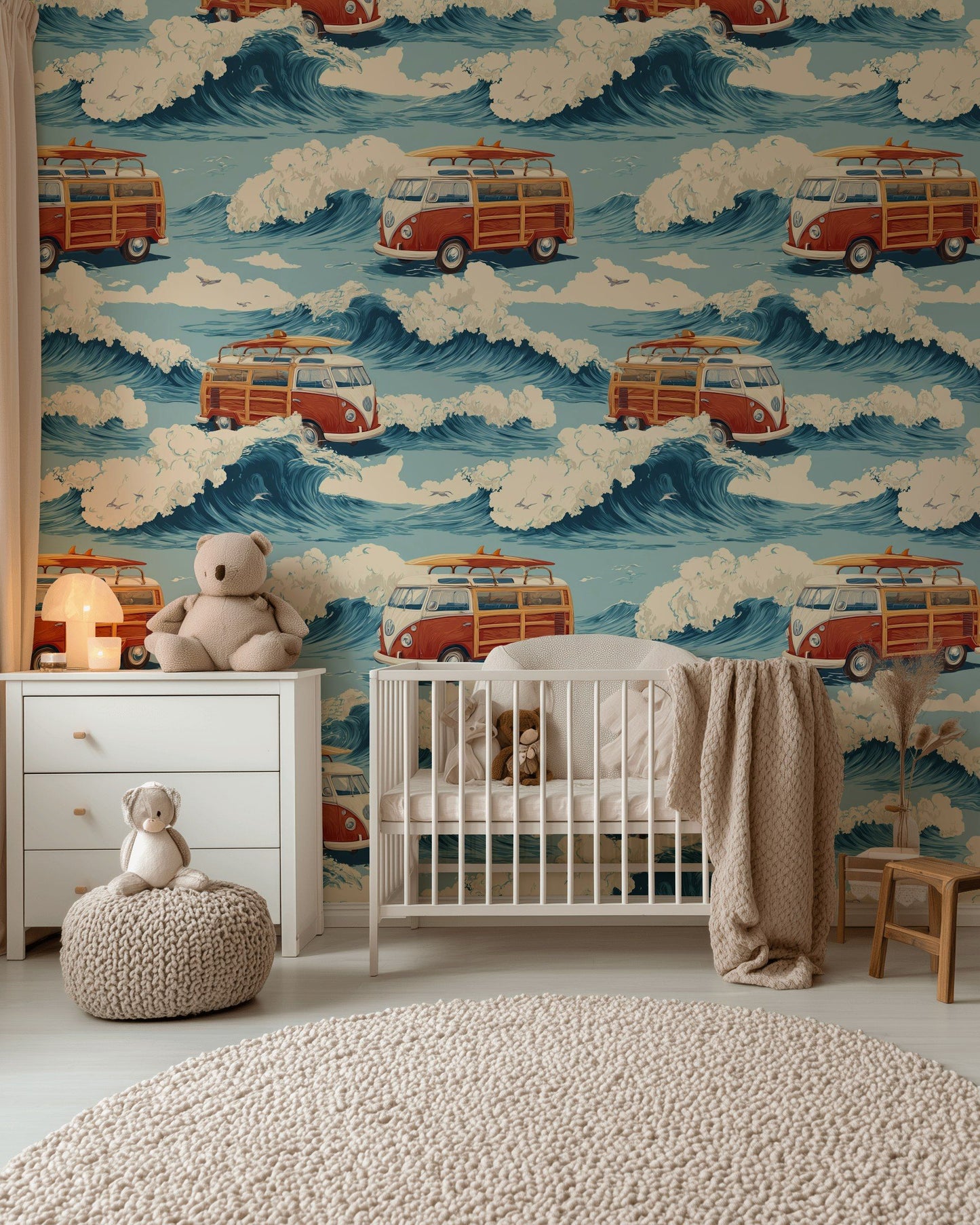 Surf Van Wallpaper Retro Wall Mural