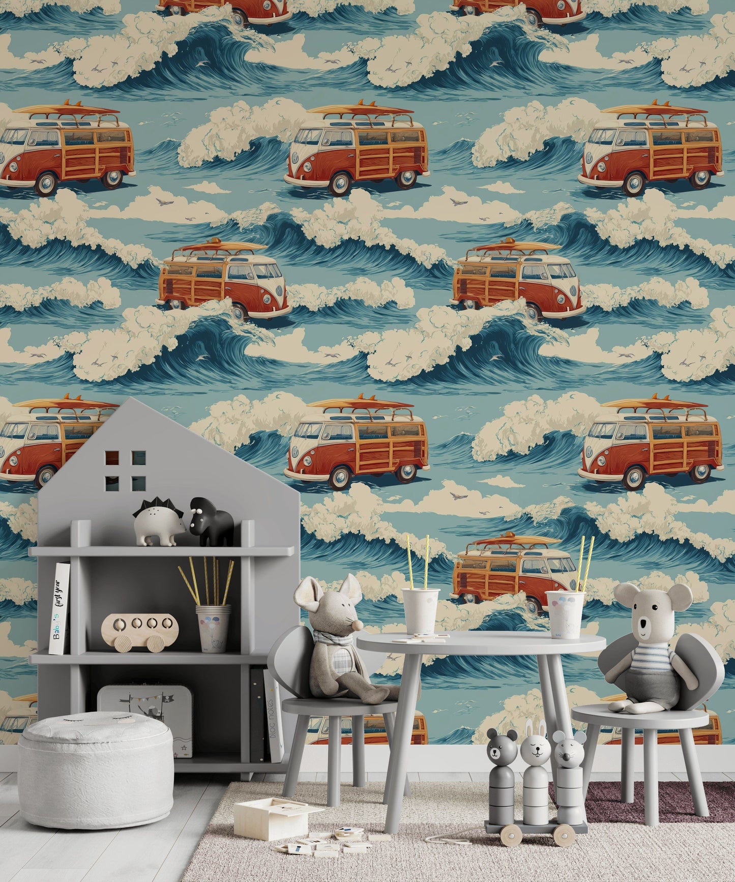 Surf Van Wallpaper Retro Wall Mural