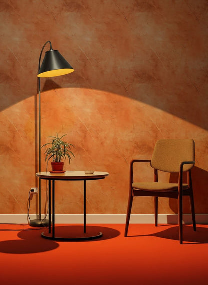 Terracotta Rustic Abstract Texture Wallpaper