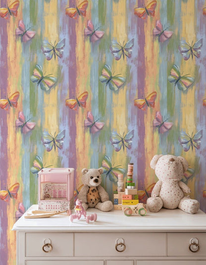 Vibrant Multicolor Butterfly Abstract Wallpaper
