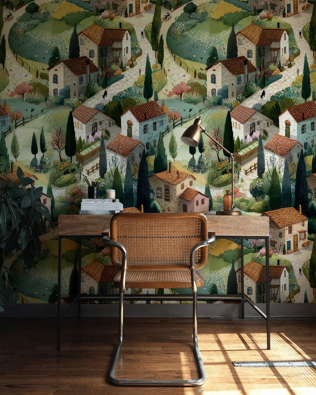 Tuscan Village Wallpaper Countryside Italian Wall Mural