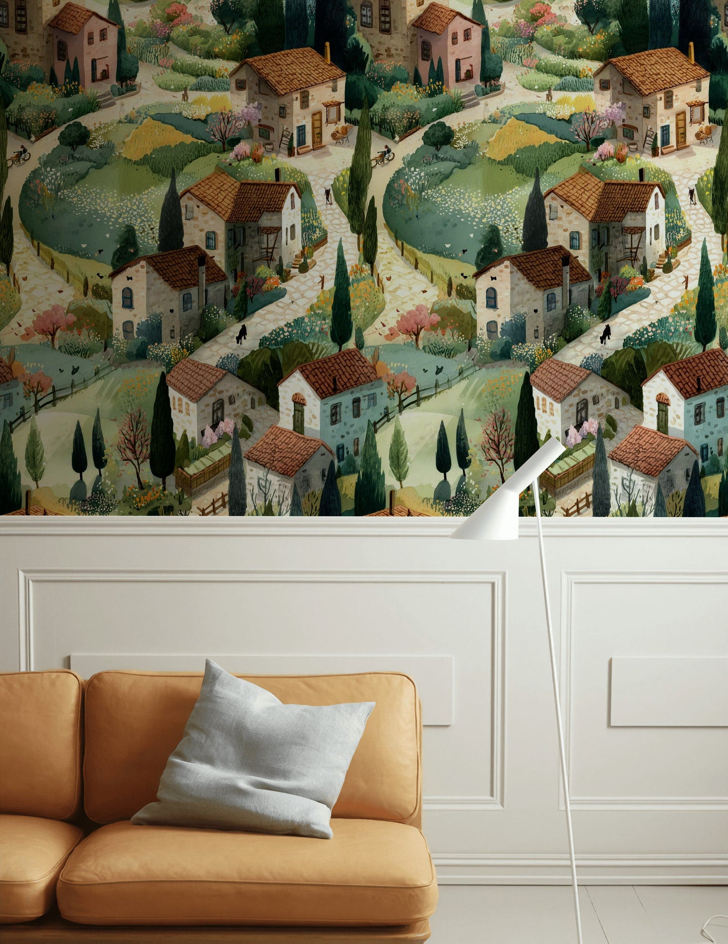 Tuscan Village Wallpaper Countryside Italian Wall Mural