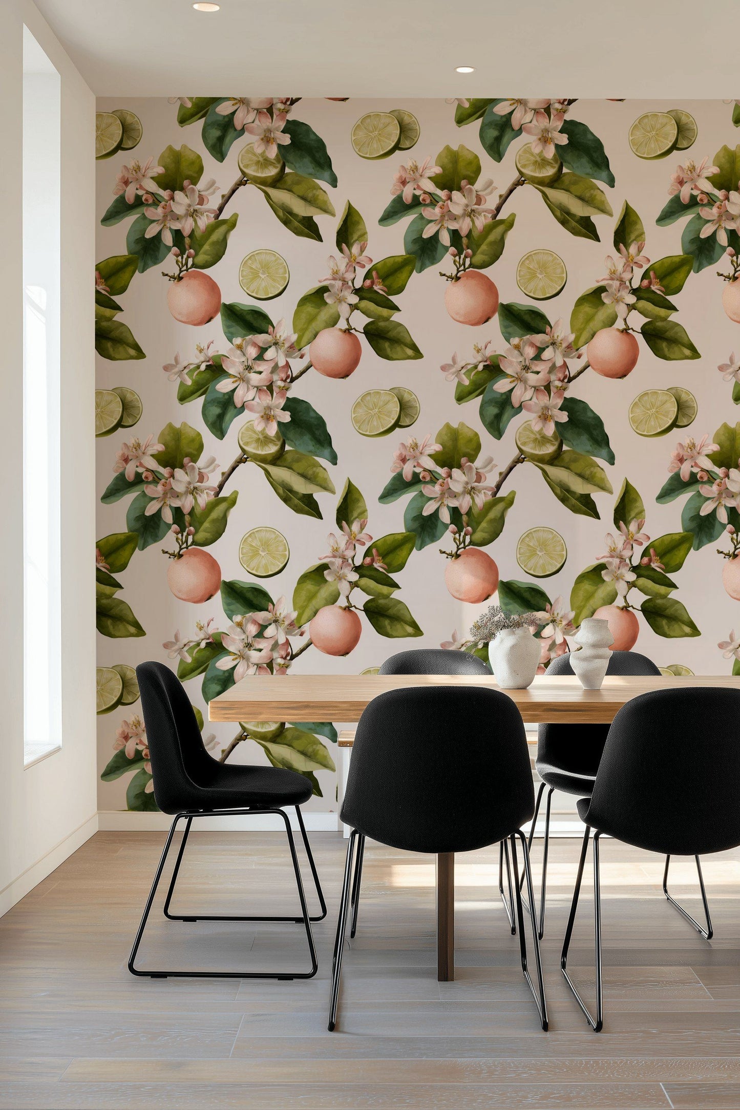 Citrus Blossom Wallpaper Botanical Fruit Floral Wall Mural