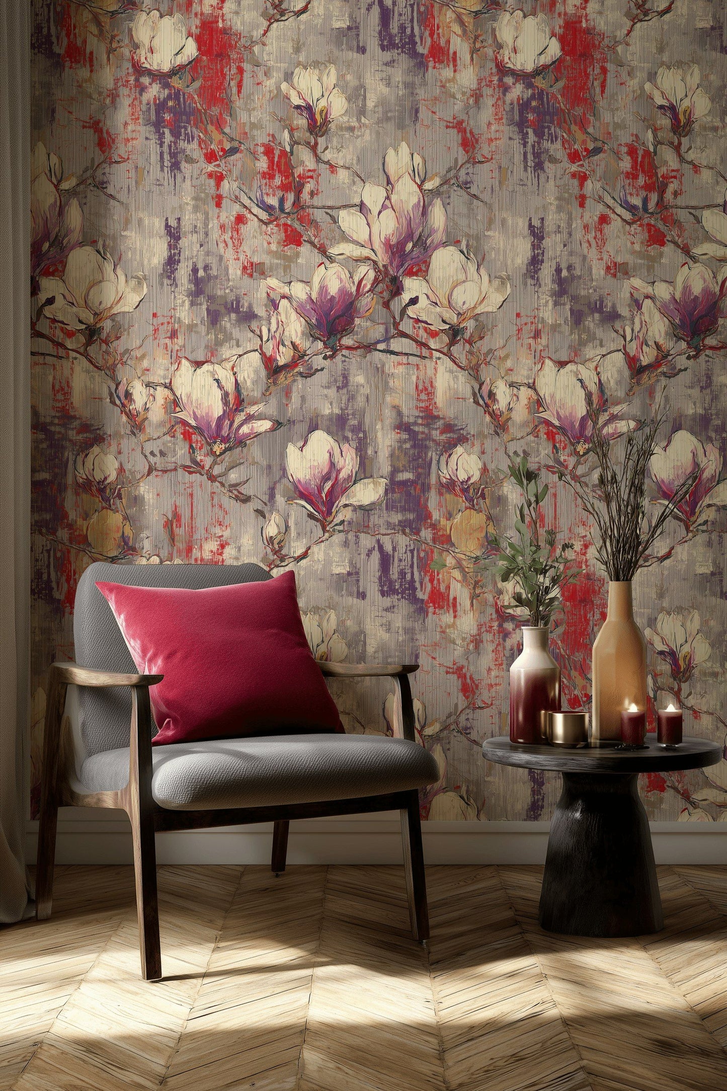Magnolia Blossom Wallpaper Floral Wall Mural