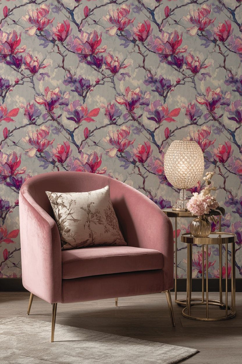 Magnolia Blossom Wallpaper Botanical Wall Mural