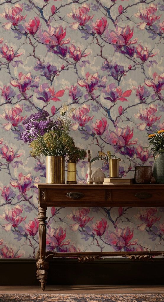 Magnolia Blossom Wallpaper Botanical Wall Mural