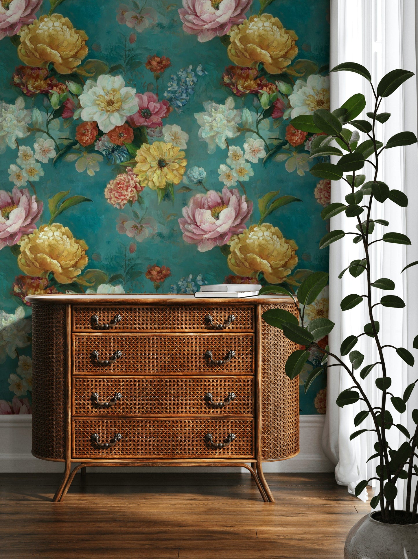 Vintage Floral Wallpaper Botanical Wall Mural