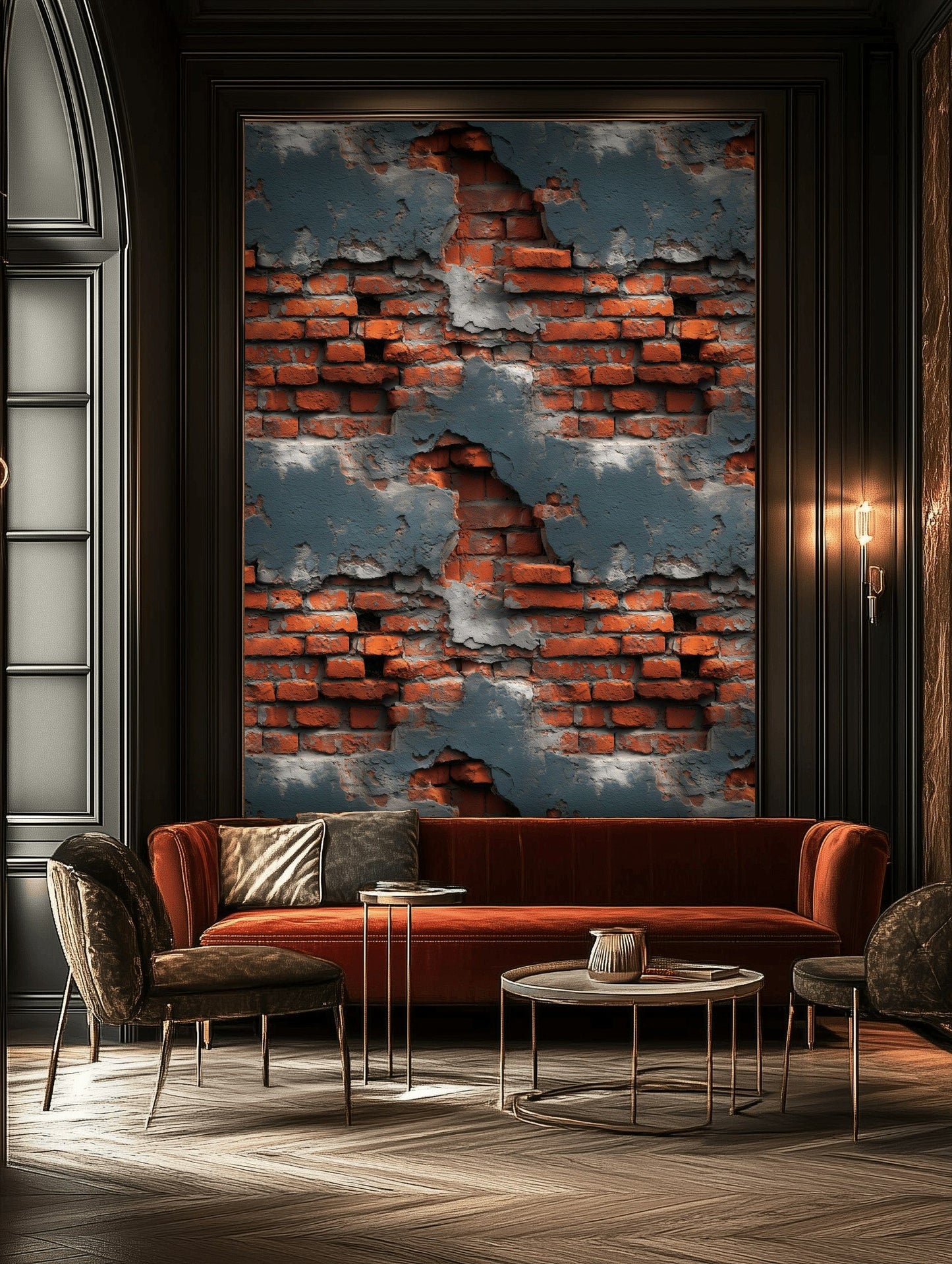 Exposed Brick Wallpaper Industrial Textured Wall Mural