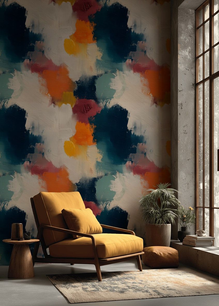 Abstract Brushstroke Wallpaper Modern Wall Mural