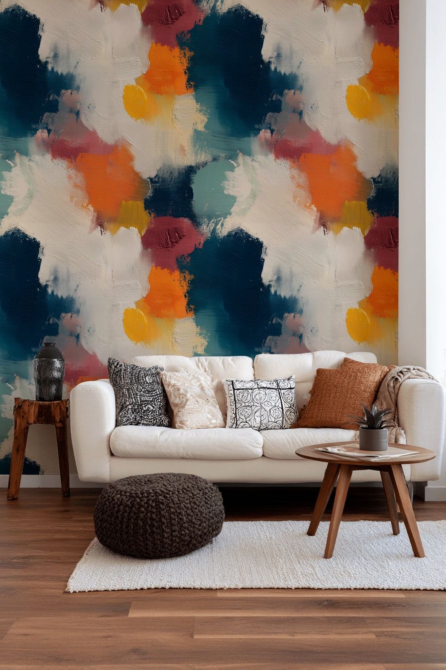 Abstract Brushstroke Wallpaper Modern Wall Mural
