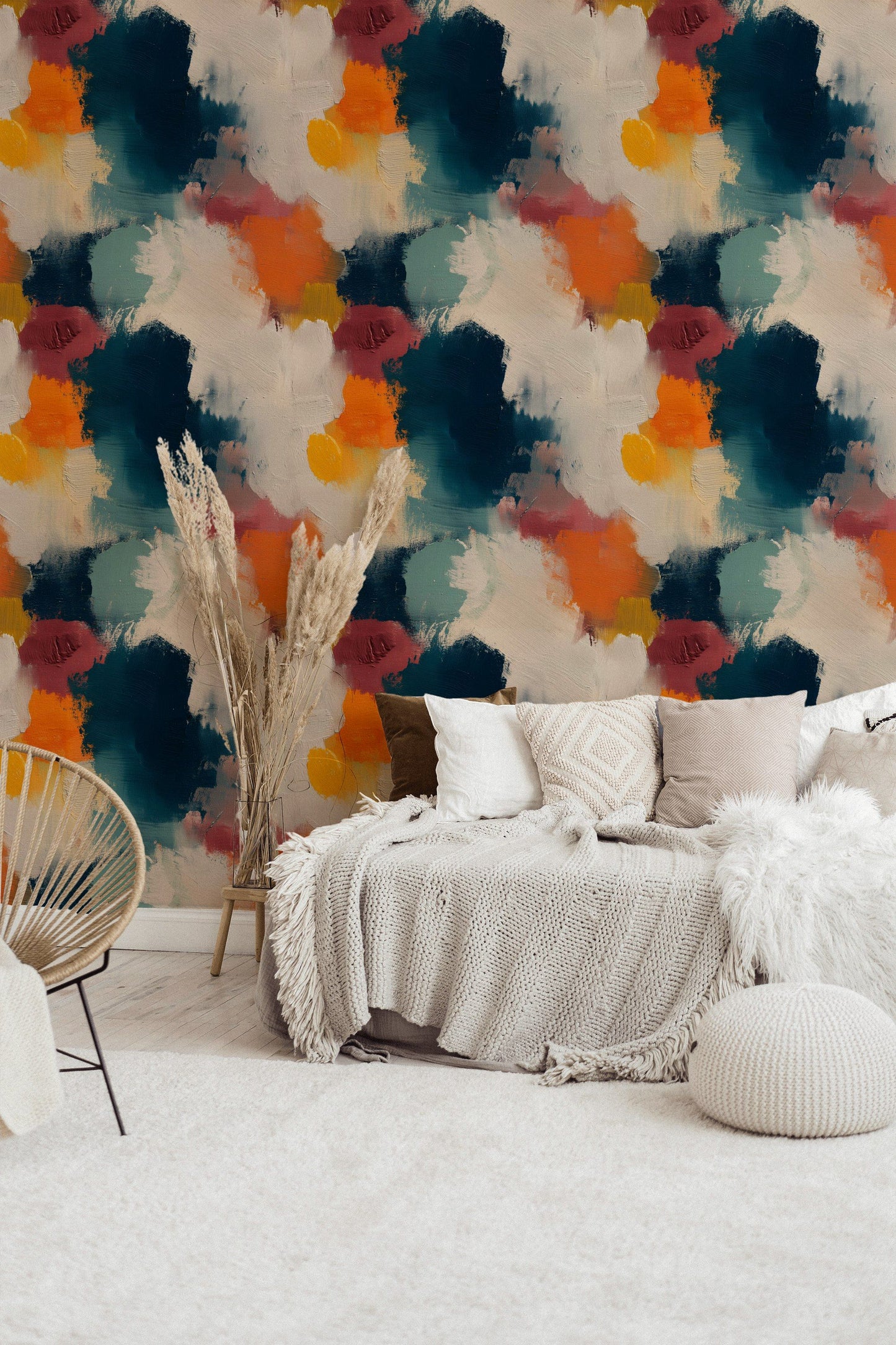 Abstract Brushstroke Wallpaper Modern Wall Mural