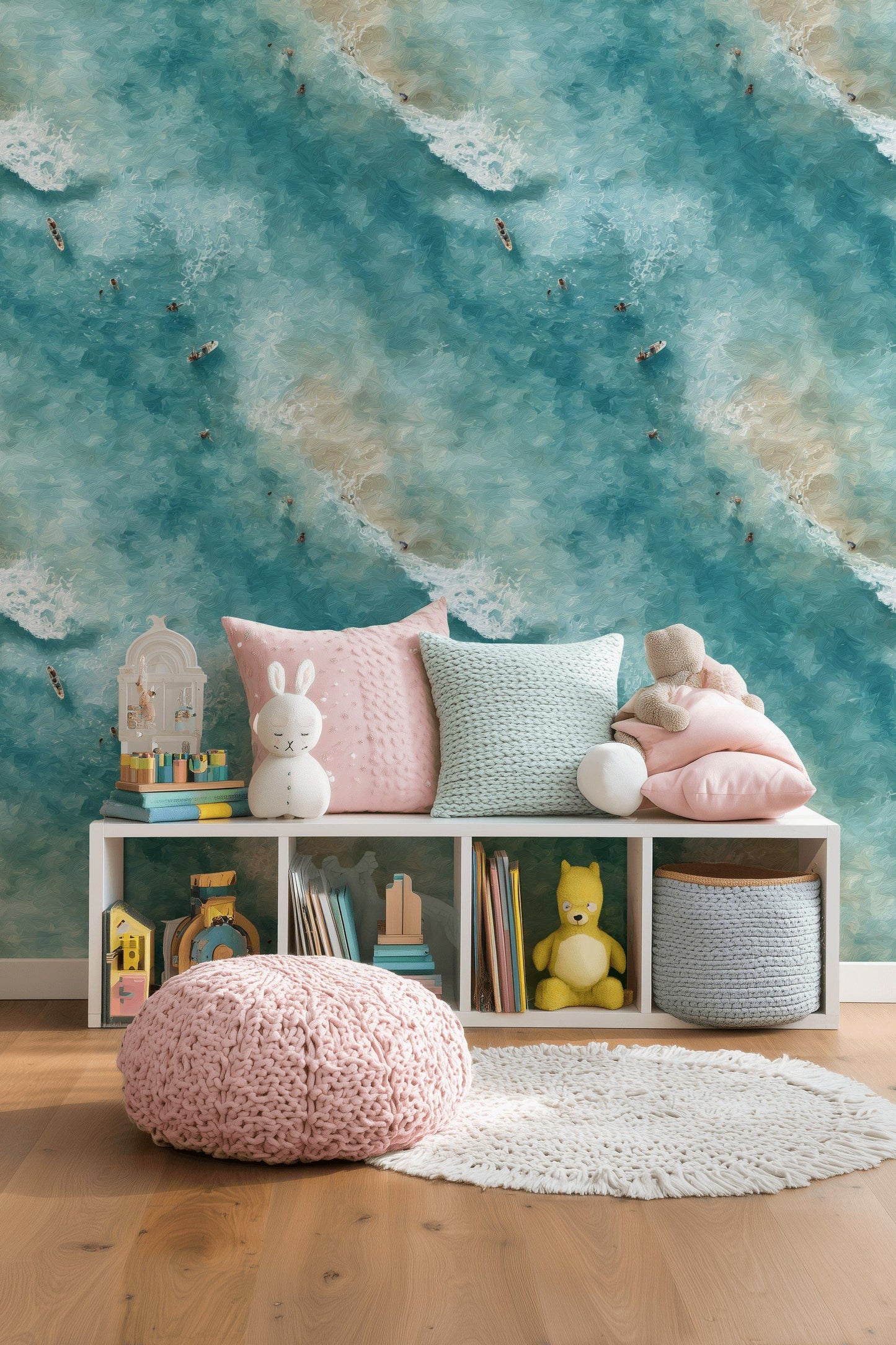 Summer Beach Wallpaper Blue Ocean  Sea Wall Mural