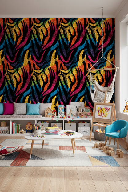 Vibrant Multicolor Abstract Pattern Wallpaper