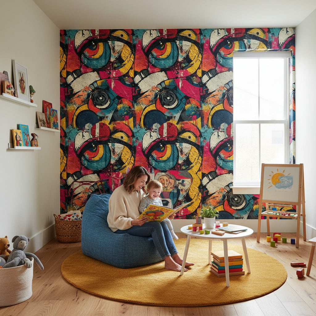 Abstract Wallpaper Geometric Bohemian Wall Mural