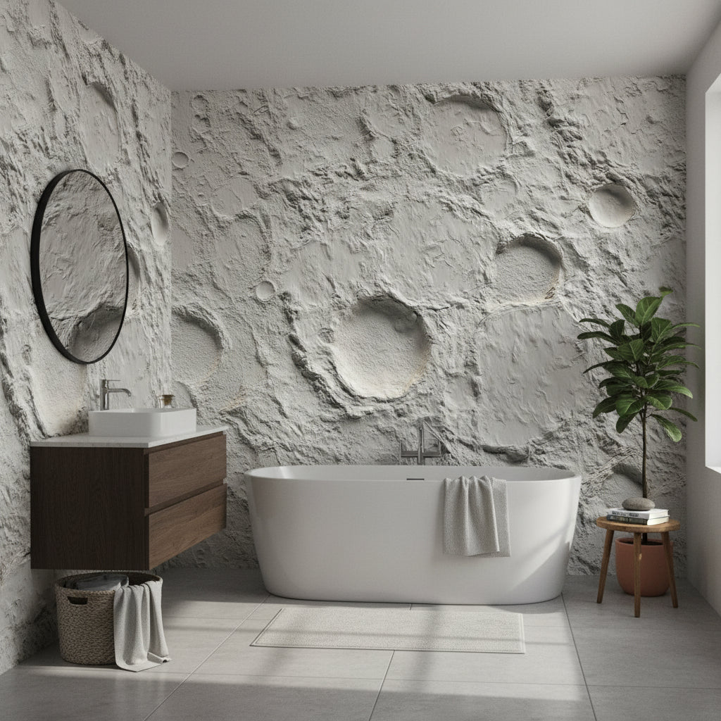 Textured Wallpaper Gray Mural Modern Wall Decor