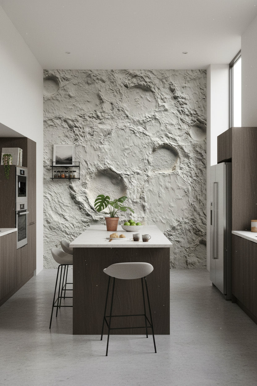 Textured Wallpaper Gray Mural Modern Wall Decor