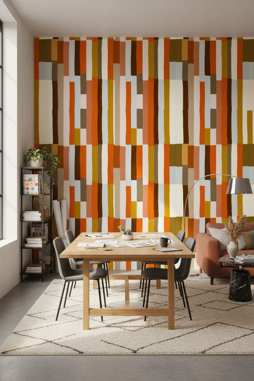 Patchwork Wallpaper Abstract Modern Wall Decor