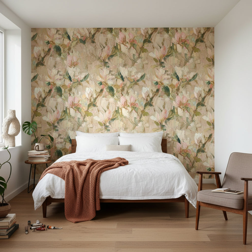 Floral Wallpaper Abstract Modern Decorative Mural