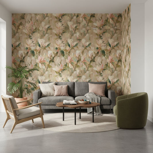 Floral Wallpaper Abstract Modern Decorative Mural