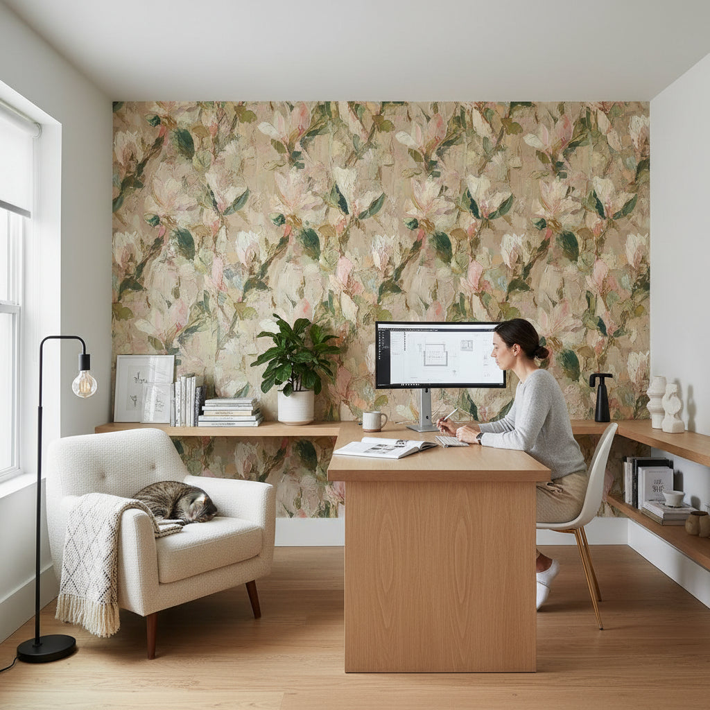 Floral Wallpaper Abstract Modern Decorative Mural