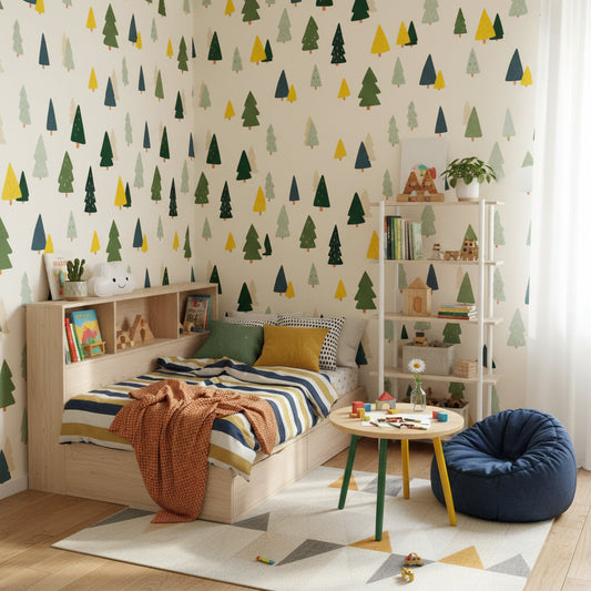 Shades Of Green Wallpaper Abstract Pattern Modern Wall Decor