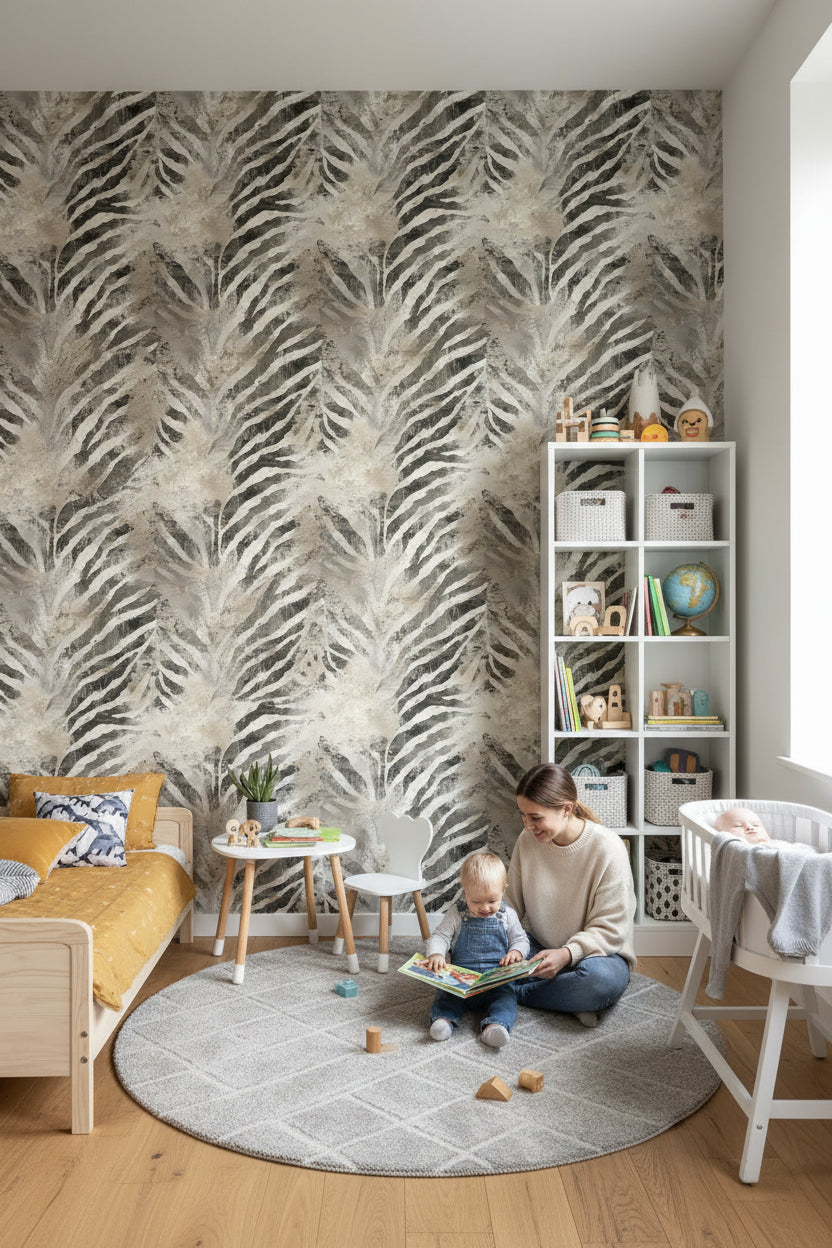 Animal Print Wallpaper Zebra Beige Wall Decor