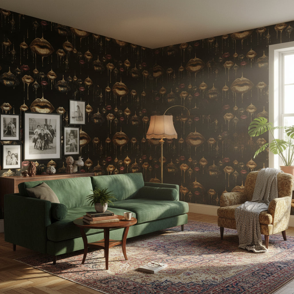 Solid Black Wallpaper Modern Elegant Wall Mural