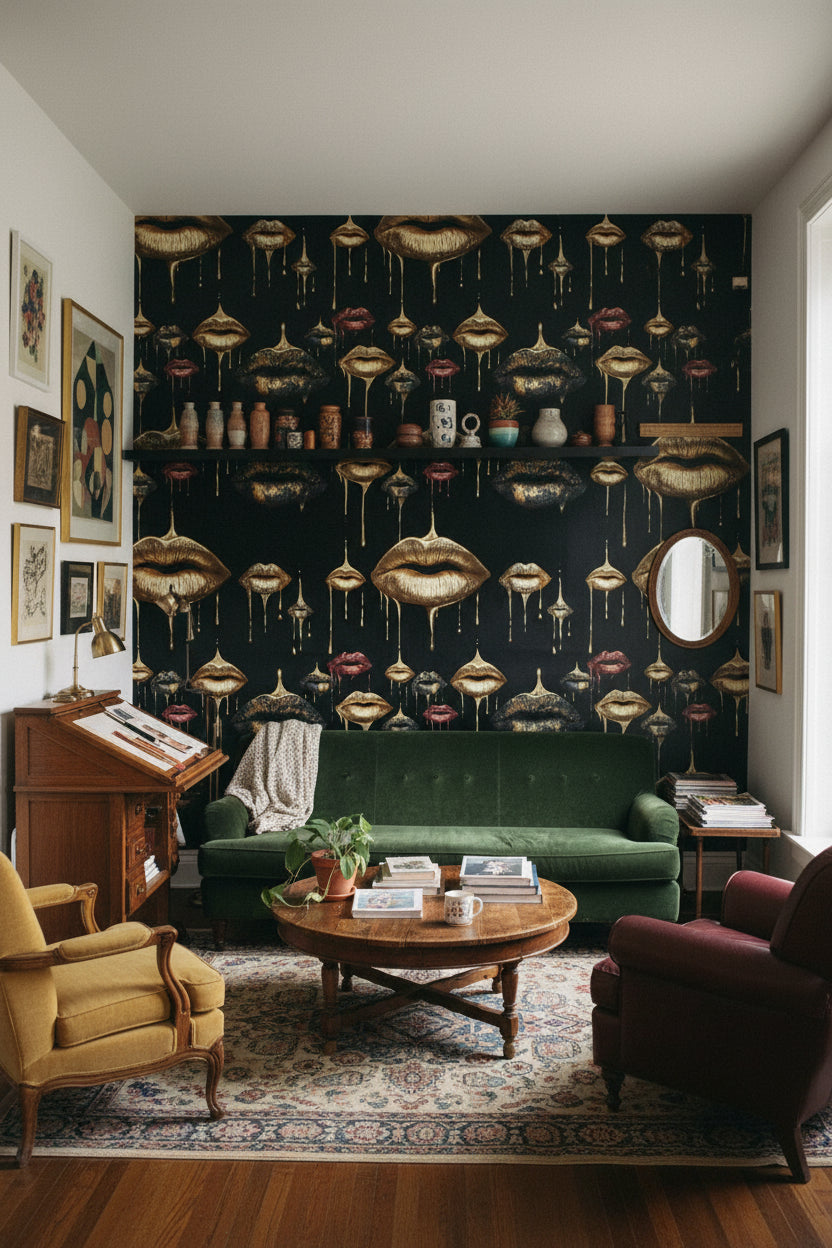 Solid Black Wallpaper Modern Elegant Wall Mural