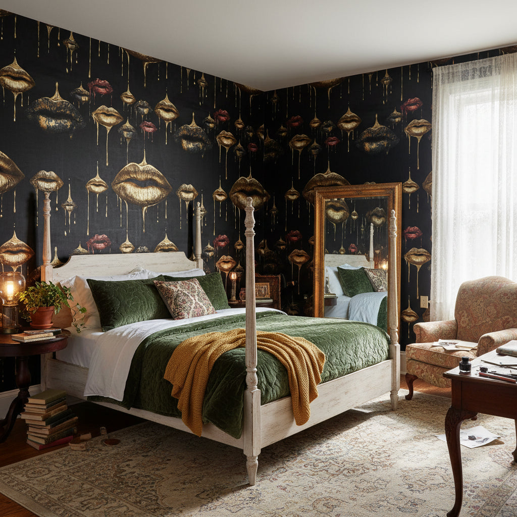 Solid Black Wallpaper Modern Elegant Wall Mural