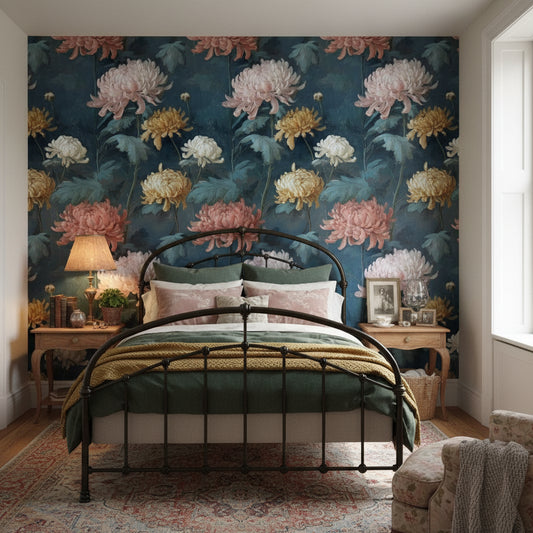 Floral Wallpaper Vintage Mural Classic Wall Decor