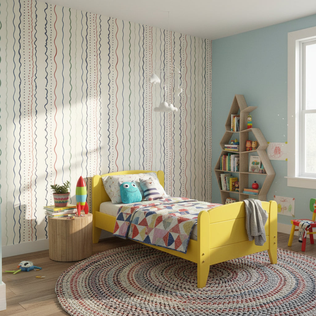 Abstract Pattern Wallpaper Modern Playful Wall Decor