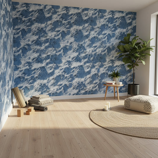 Mountains Wallpaper Snow Winter Removable Wall Decor