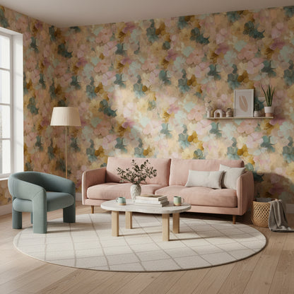 Pastel Vintage Floral Pattern Wallpaper