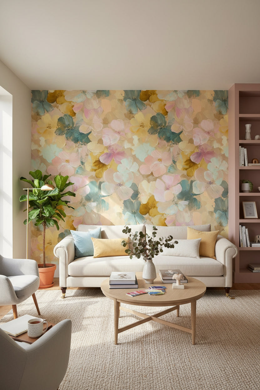 Floral Wallpaper Modern Bohemian Wall Mural