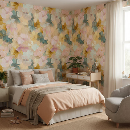 Pastel Vintage Floral Pattern Wallpaper