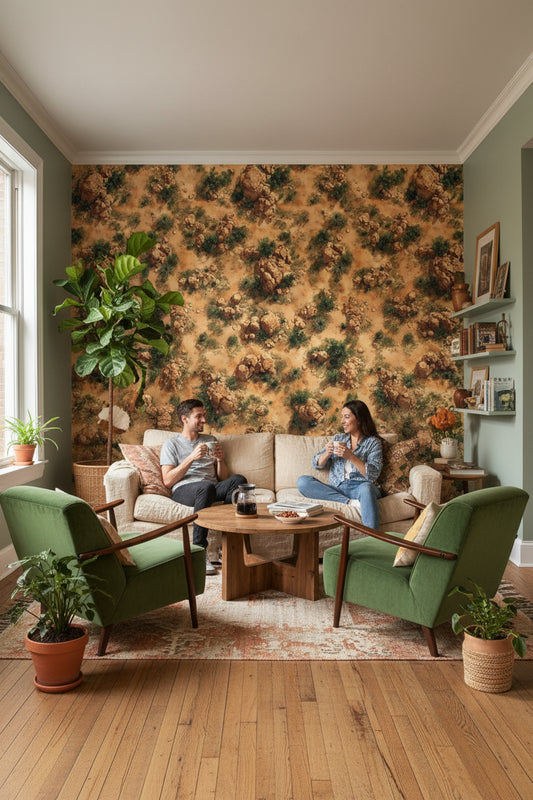 Desert Wallpaper Rocks Sand Removable Wall Decor