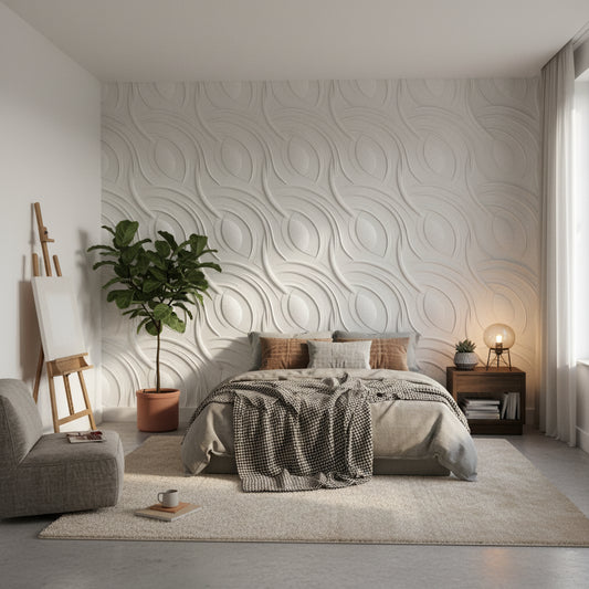 Abstract Wallpaper Geometric Gray Wall Decor