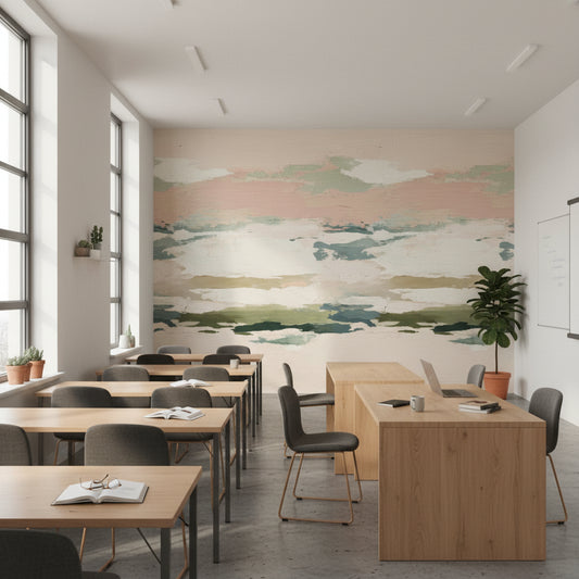 Abstract Landscape Wallpaper Modern Serene Decorative Mural