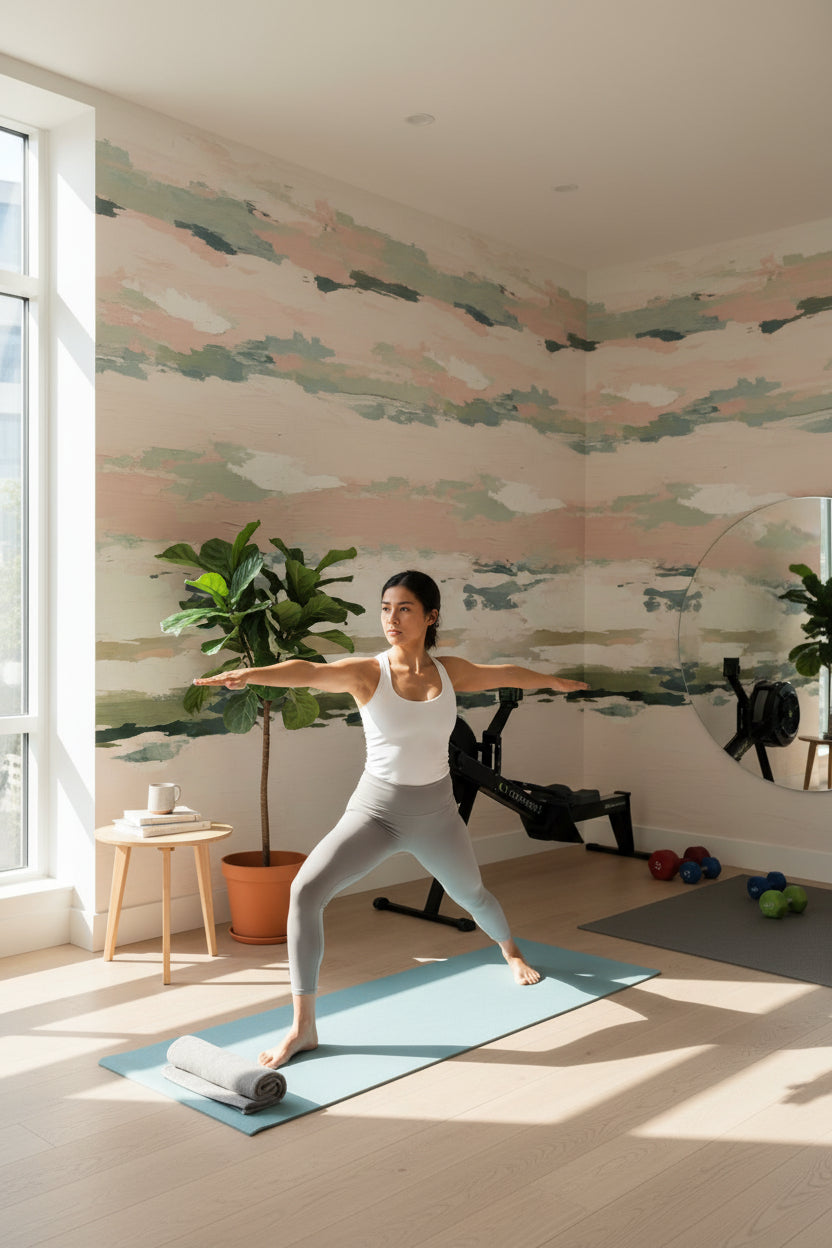 Abstract Landscape Wallpaper Modern Serene Decorative Mural