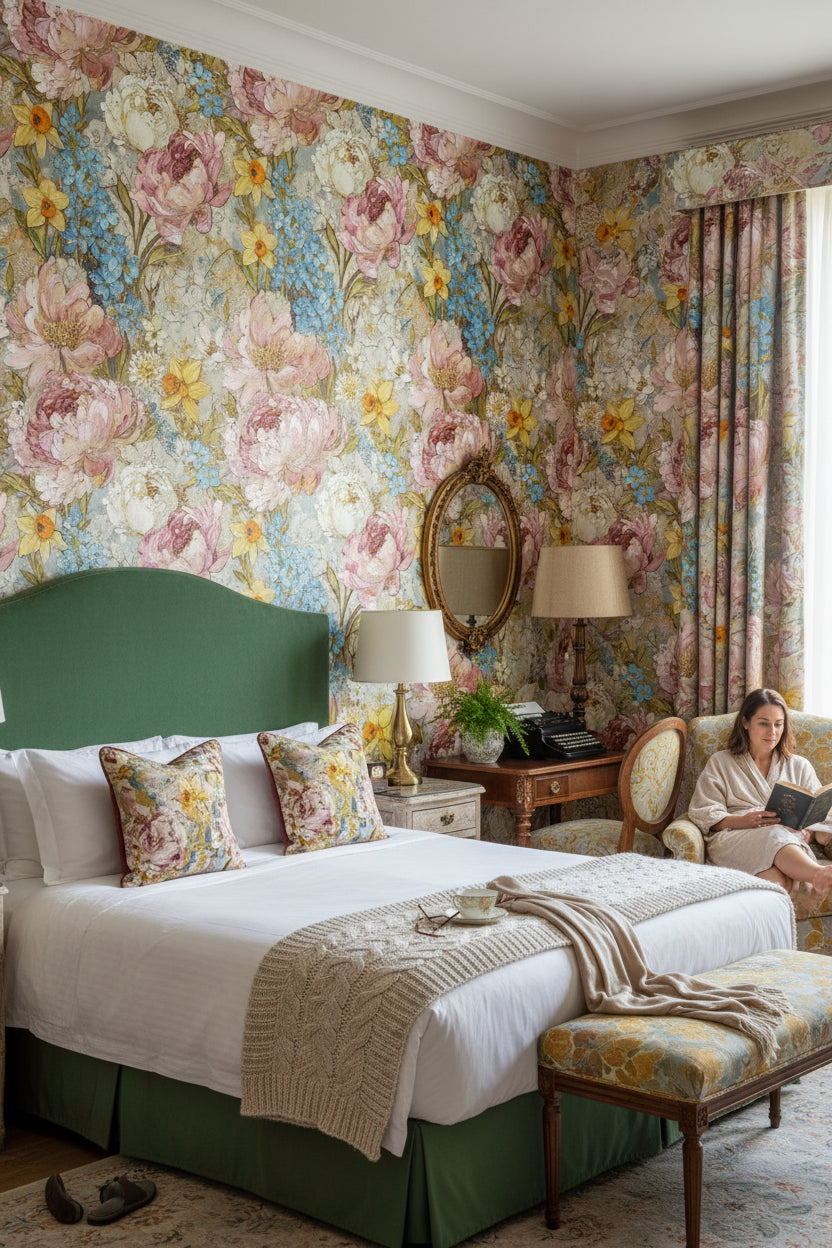 Vintage Floral Wallpaper Classic Traditional Wall Mural