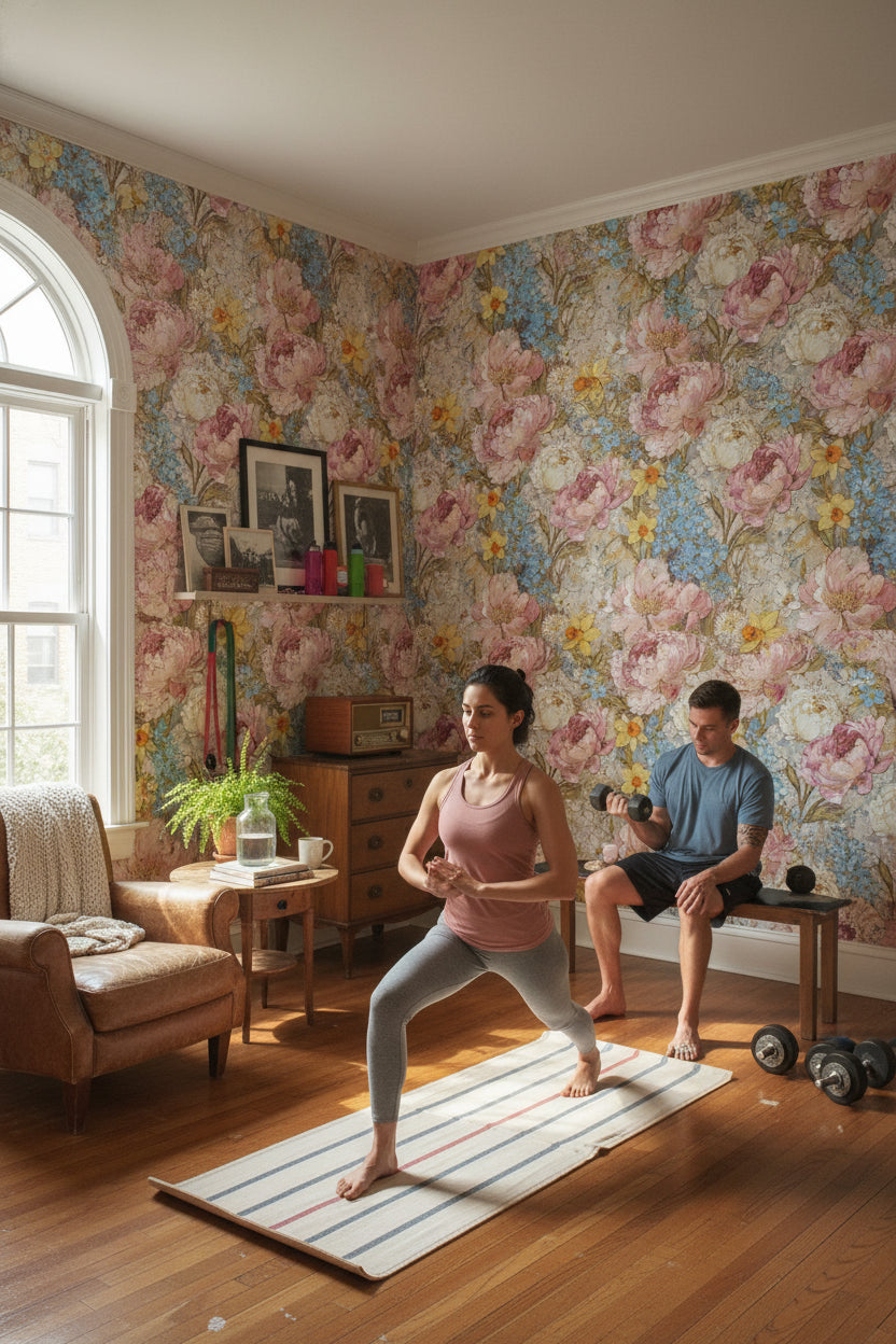 Vintage Floral Wallpaper Classic Traditional Wall Mural