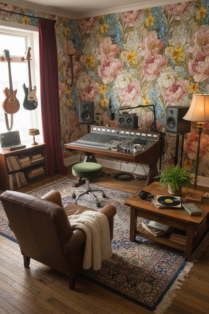 Vintage Floral Wallpaper Classic Traditional Wall Mural