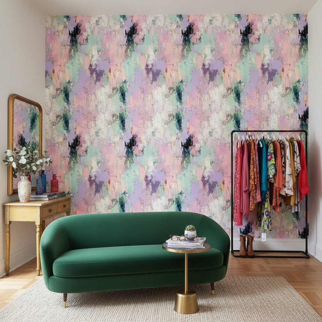 Abstract Wallpaper Pastel Textured Removable Wall Decor