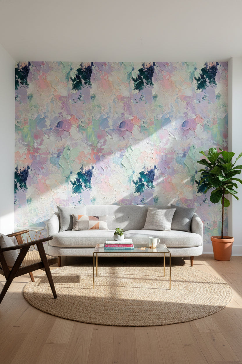 Pastel Abstract Brushstroke Wallpaper