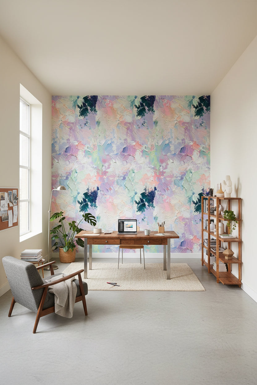 Pastel Wallpaper Textured Colorful Decorative Mural