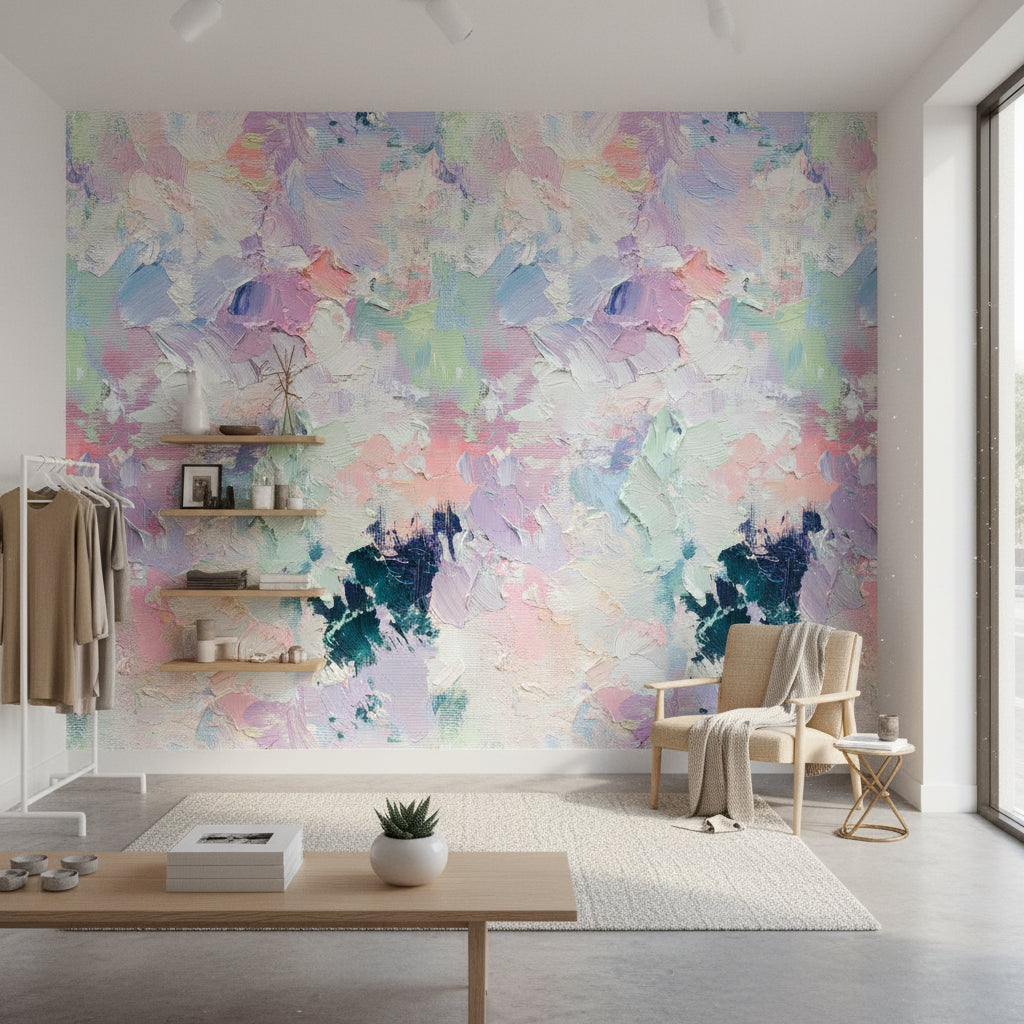 Pastel Wallpaper Textured Colorful Decorative Mural