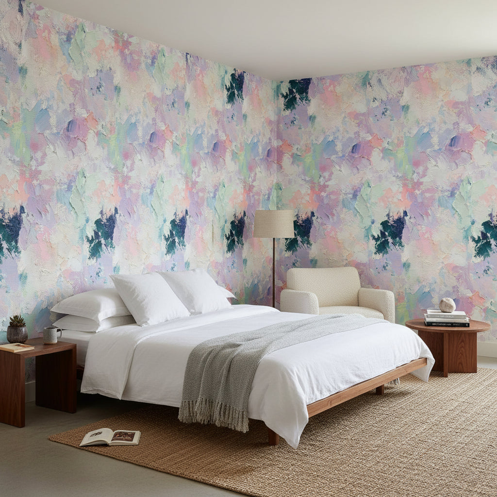 Pastel Wallpaper Textured Colorful Decorative Mural