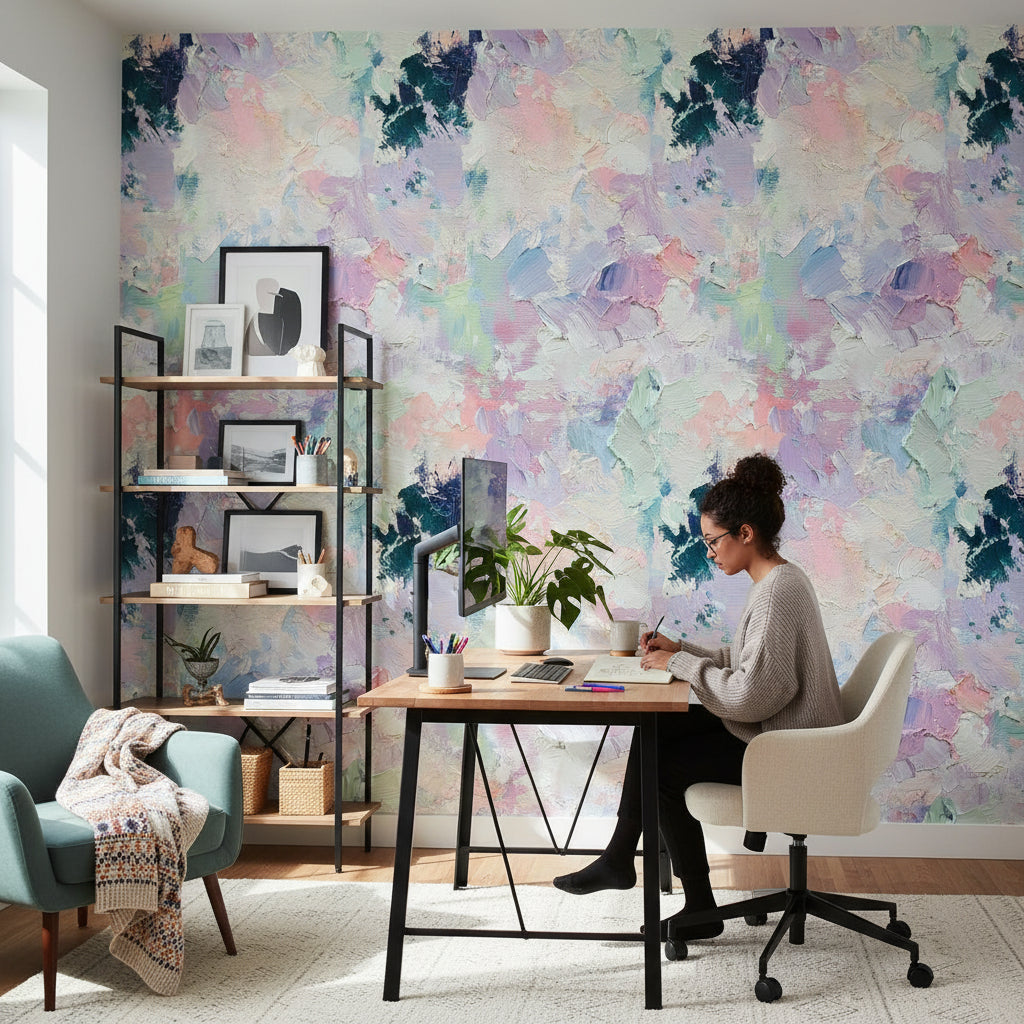 Pastel Abstract Brushstroke Wallpaper